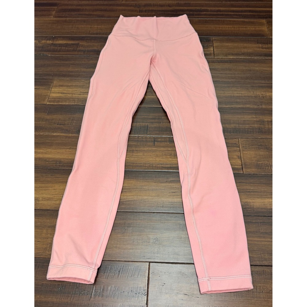 Lululemon Align High-Rise Pant 28 Pink Peach Nulu Yoga Leggings Size 2